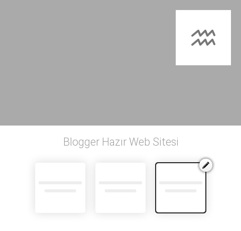 Blogger Hazır Web Sitesi