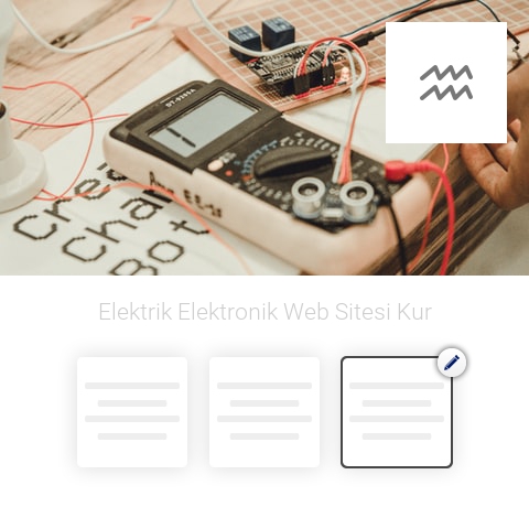Elektrik Elektronik Web Sitesi Kur