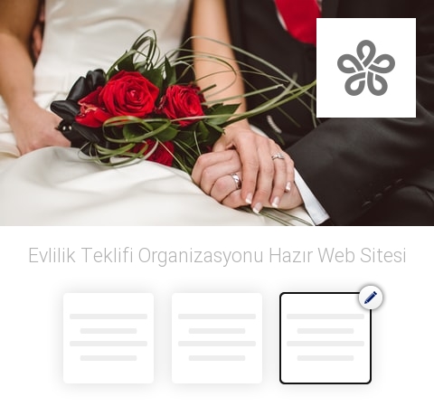 Evlilik Teklifi Organizasyonu Hazır Web Sitesi