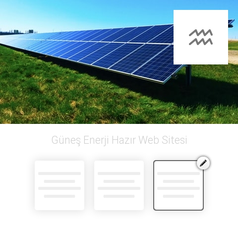 Güneş Enerji Hazır Web Sitesi