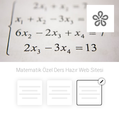 Matematik Özel Ders Hazır Web Sitesi