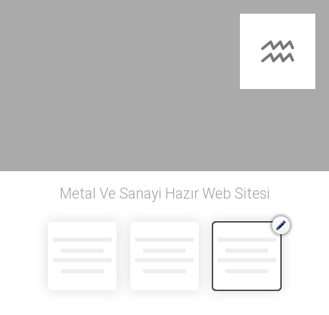 Metal Ve Sanayi Hazır Web Sitesi