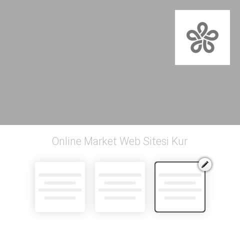 Online Market Web Sitesi Kur