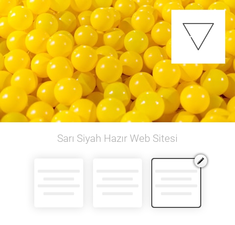 Sarı Siyah Hazır Web Sitesi