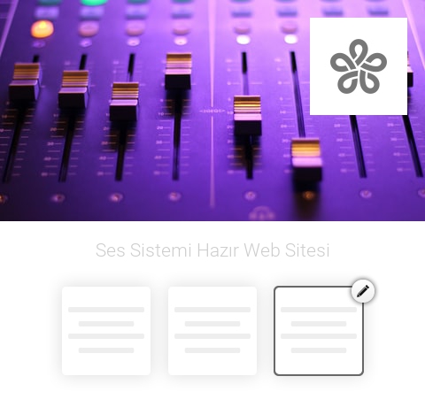 Ses Sistemi Hazır Web Sitesi