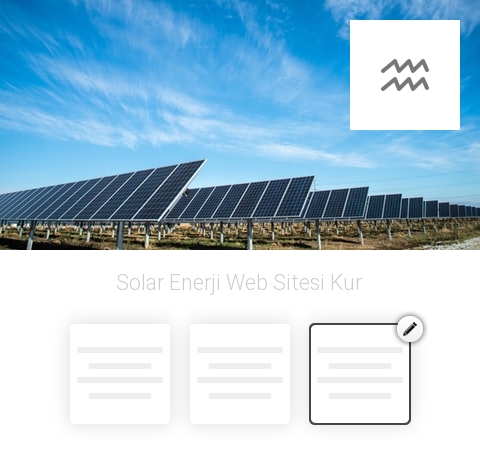 Solar Enerji Web Sitesi Kur
