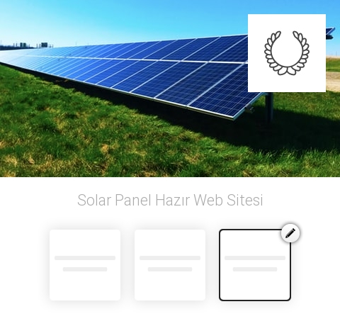 Solar Panel Hazır Web Sitesi