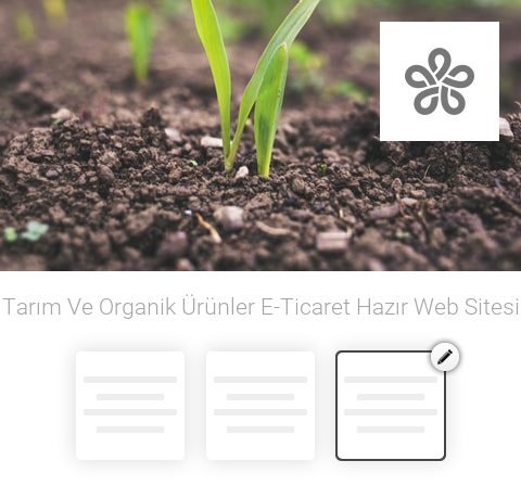 Tarım - Organik Ürünler E-Ticaret Hazır Web Sitesi